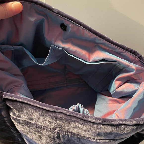 NEW Handmade BLUE GRAY Silk Velvet Bag, Tote, Hobo, Handbag, Upcycled, Party - Picture 6 of 11